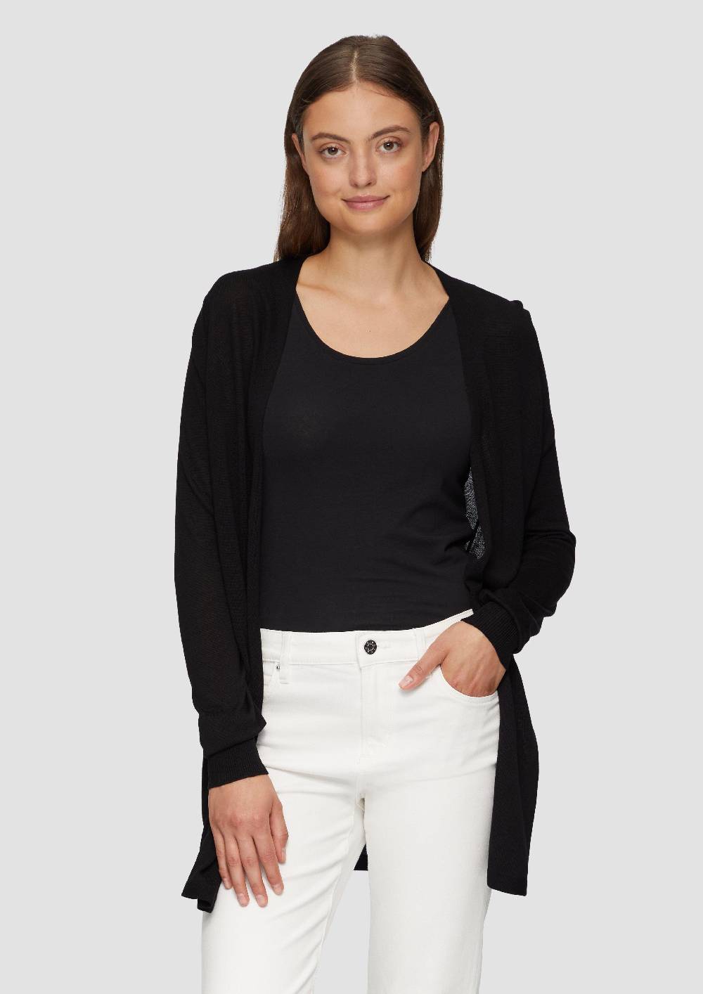 S.Oliver Feinstrick-Cardigan Aus Reiner Viskose