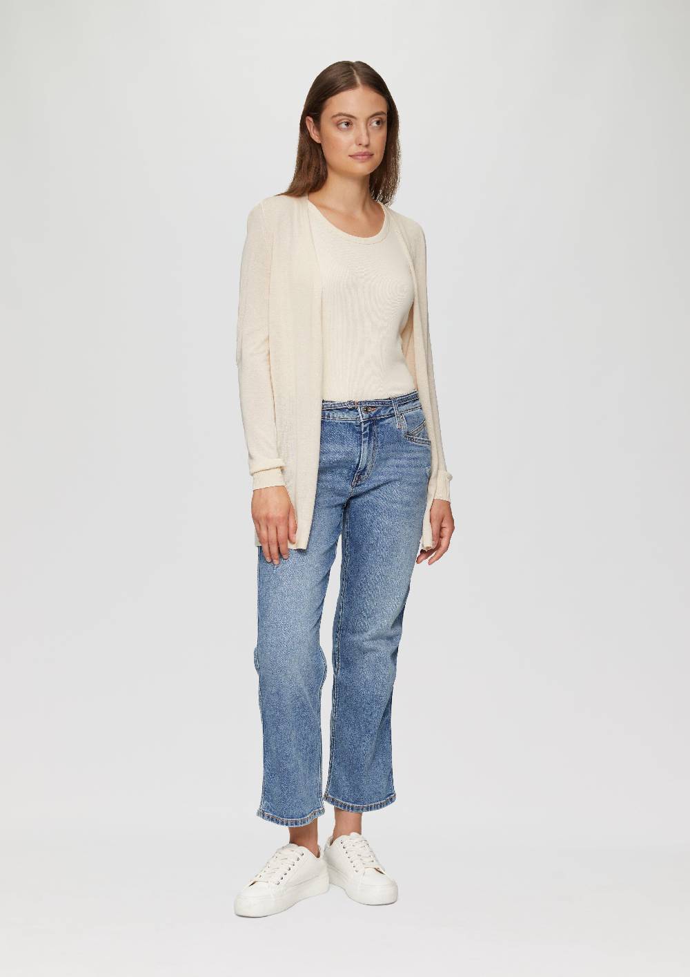 S.Oliver Feinstrick-Cardigan Aus Reiner Viskose