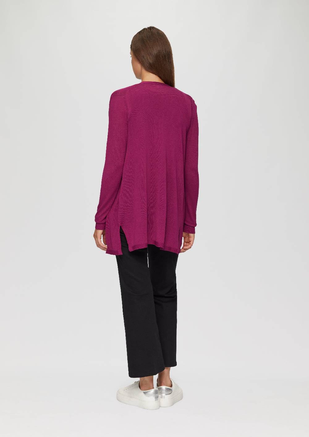 S.Oliver Feinstrick-Cardigan Aus Reiner Viskose