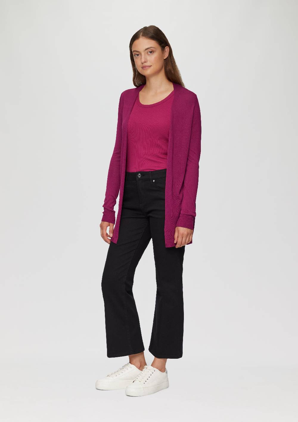 S.Oliver Feinstrick-Cardigan Aus Reiner Viskose