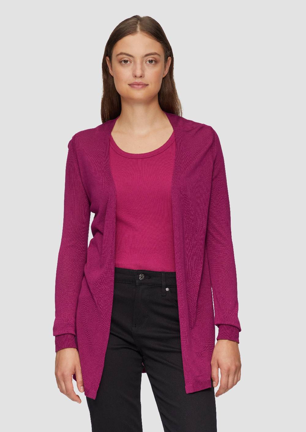 S.Oliver Feinstrick-Cardigan Aus Reiner Viskose