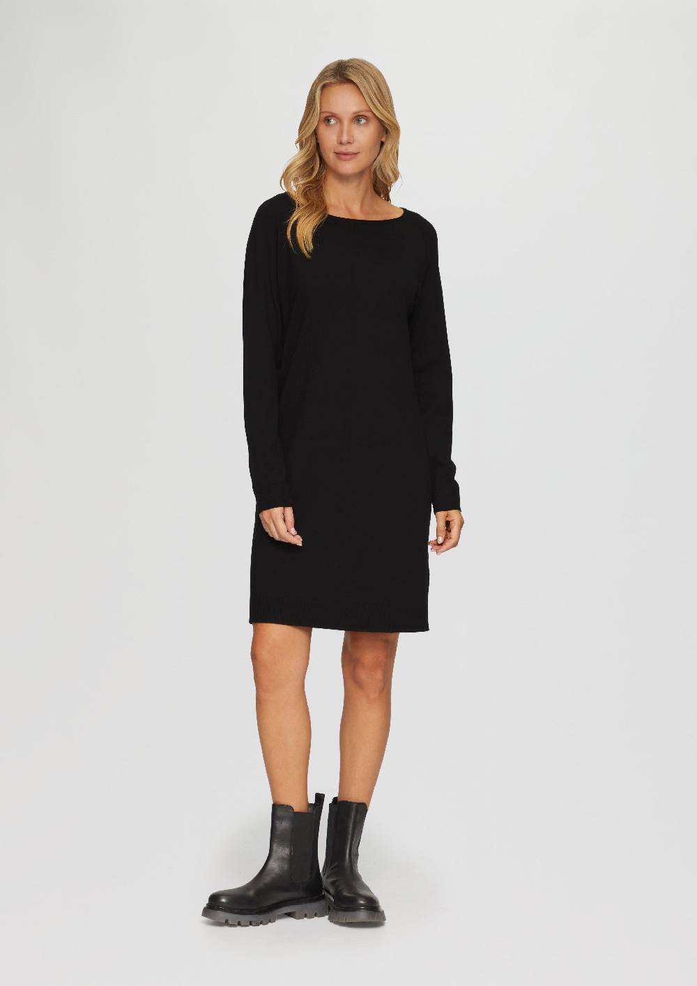 S.Oliver Feinstrickkleid Mit U-Boot-Ausschnitt