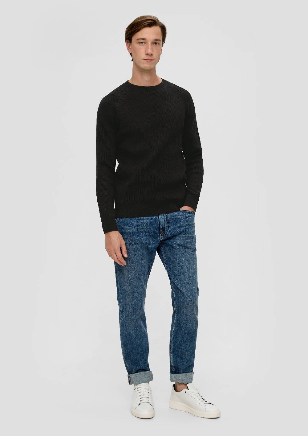 S.Oliver Feinstrickpullover Aus Baumwolle