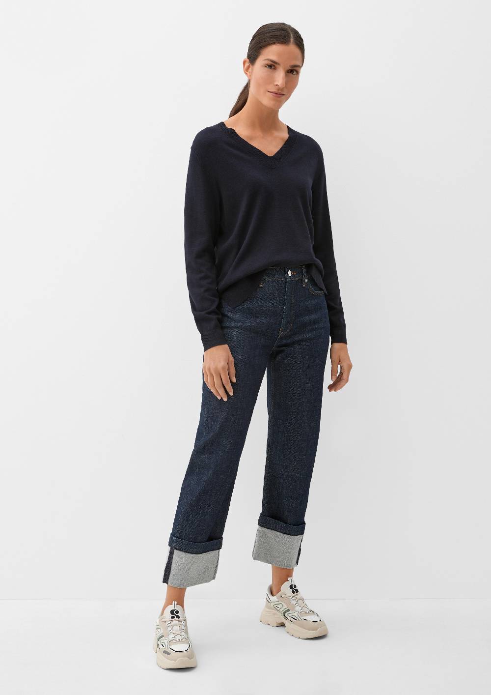 S.Oliver Feinstrickpullover Aus Viskosemix