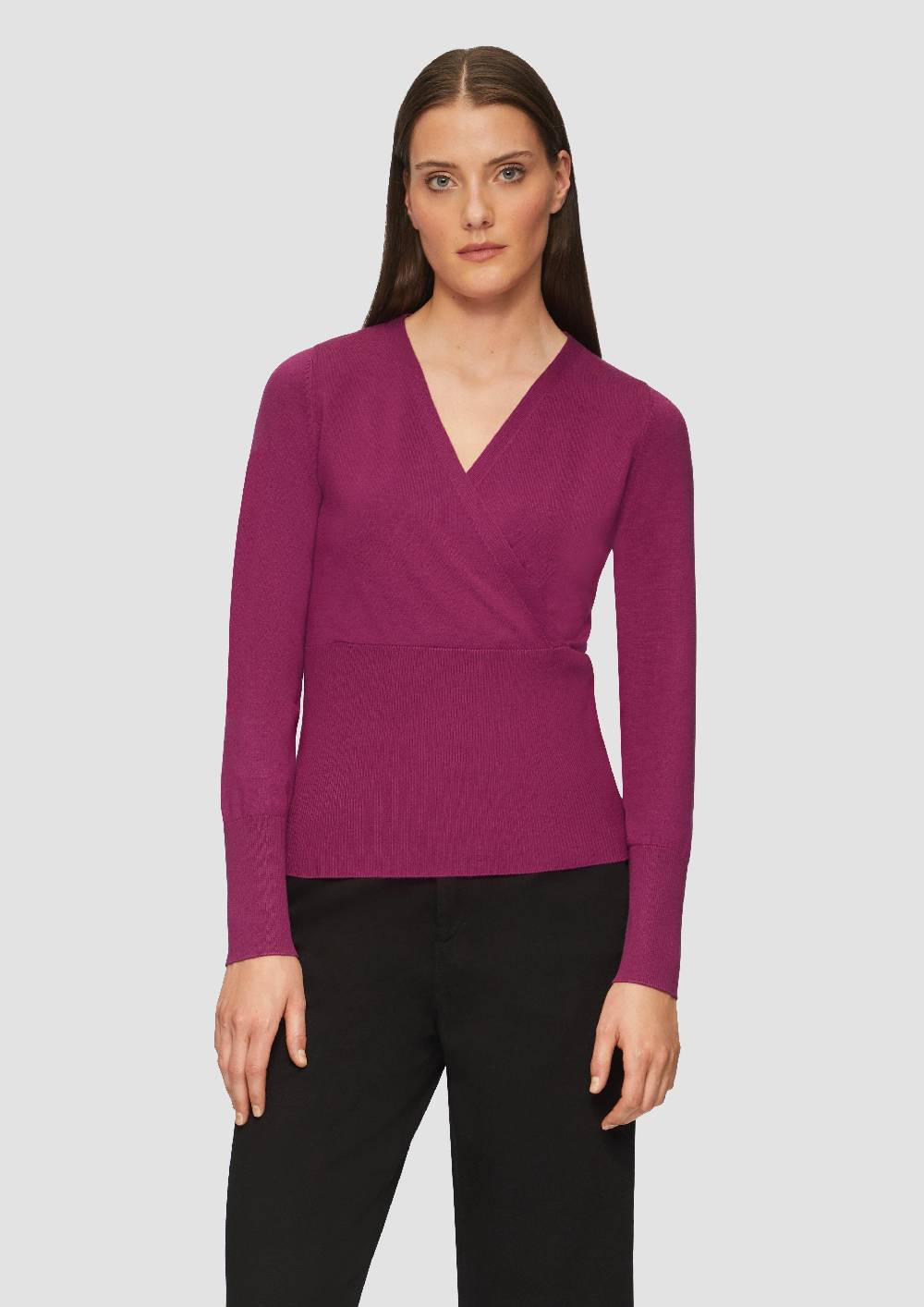 S.Oliver Feinstrickpullover In Wickel-Optik