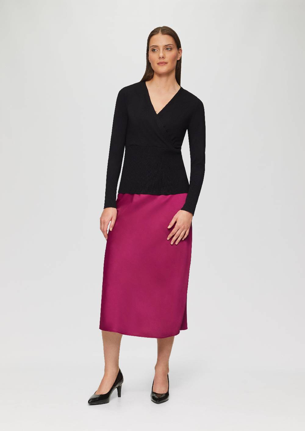 S.Oliver Feinstrickpullover In Wickel-Optik