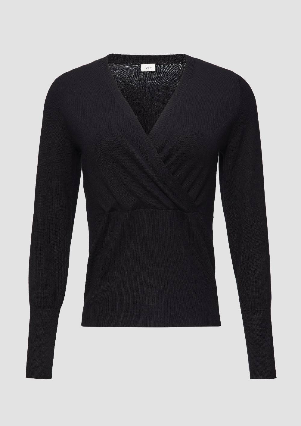 S.Oliver Feinstrickpullover In Wickel-Optik