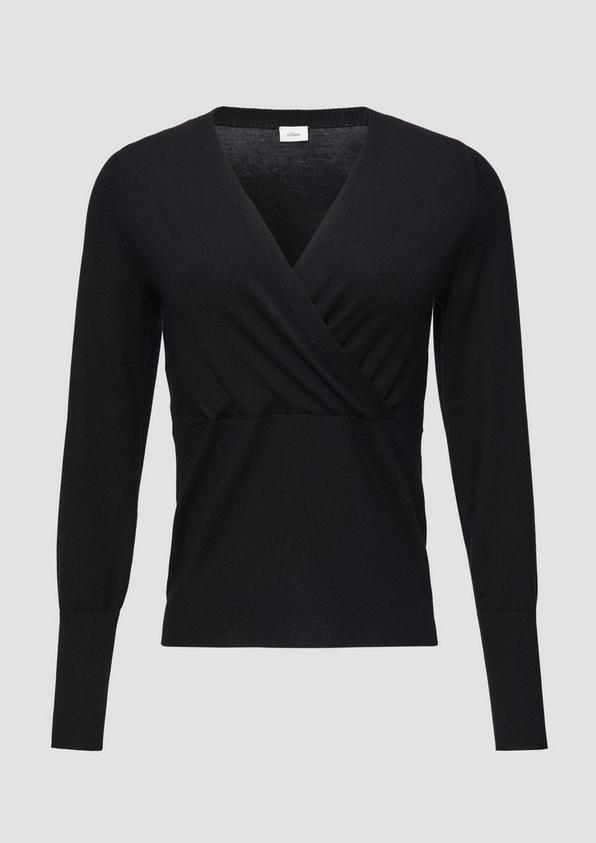 S.Oliver Feinstrickpullover In Wickel-Optik