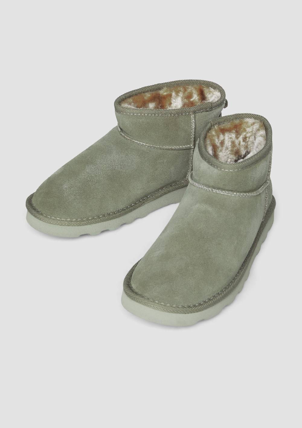 S.Oliver Flache Stiefel Aus Leder