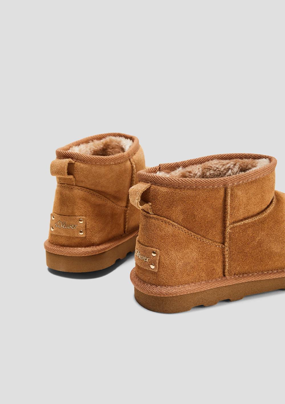 S.Oliver Flache Stiefel Aus Leder