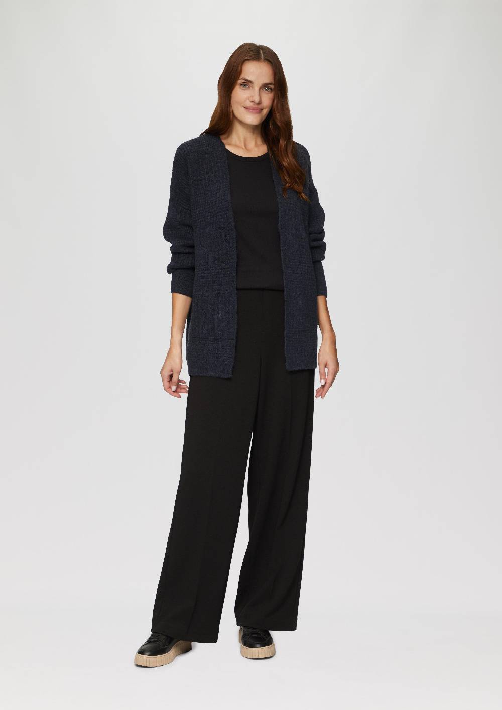 S.Oliver Flauschige Strickjacke In Oversize