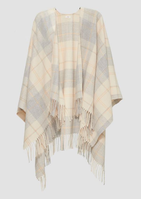 s.Oliver Fransenschal in Karo-Optik