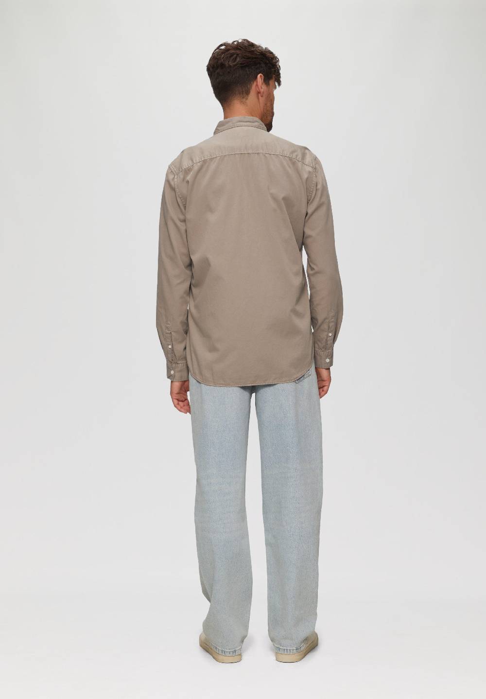 S.Oliver Garment Washed Hemd Mit Logo-Stickerei