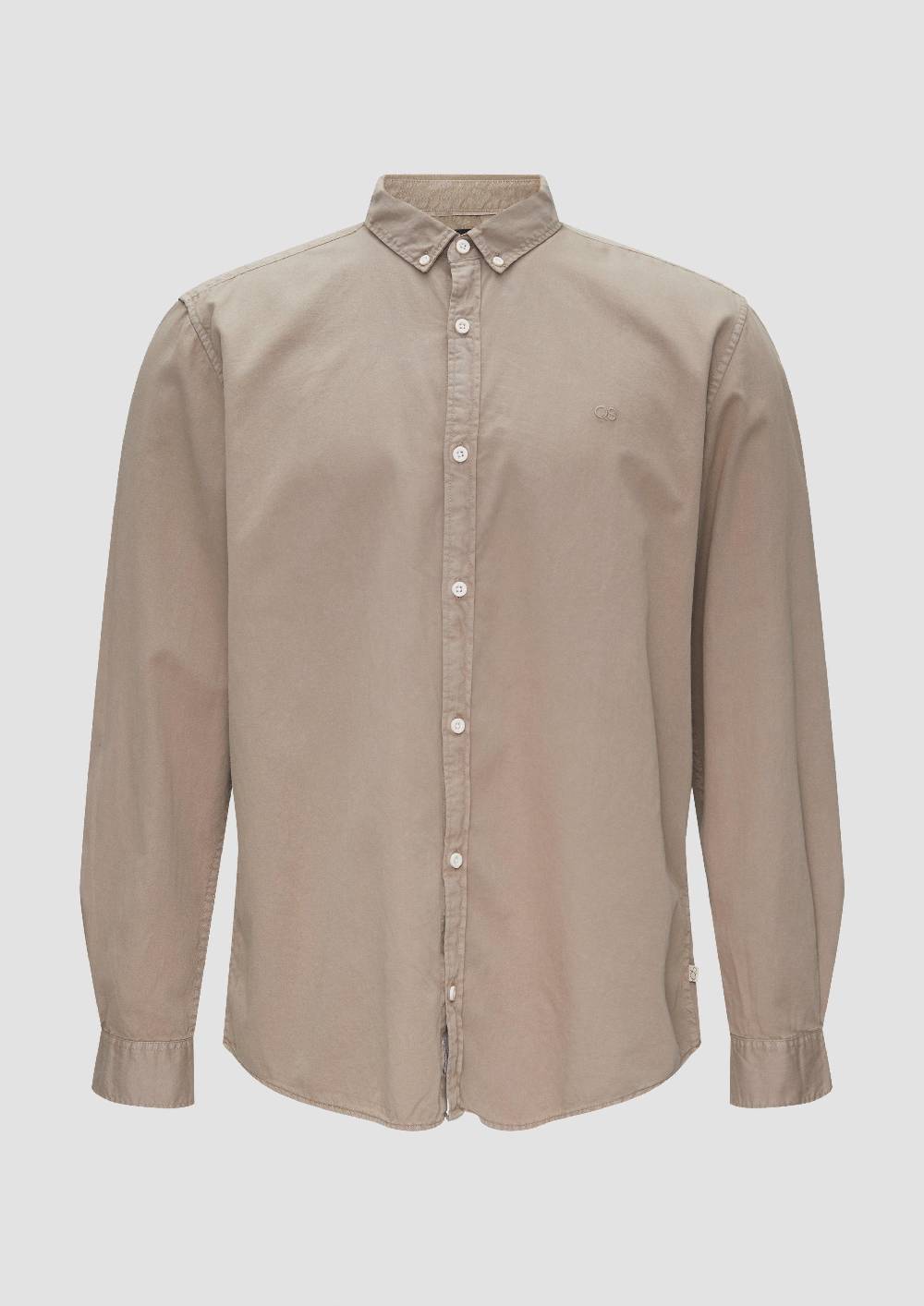 S.Oliver Garment Washed Hemd Mit Logo-Stickerei