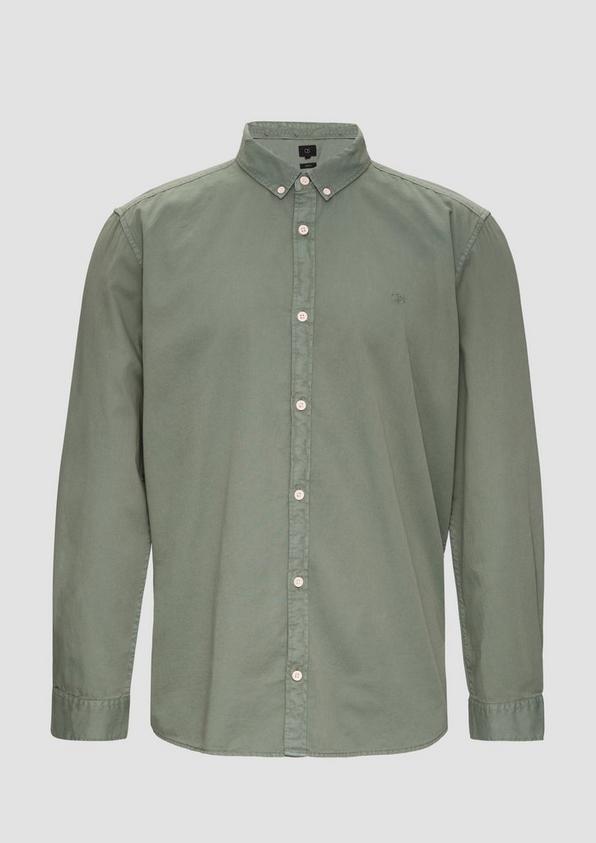 s.Oliver Garment Washed Hemd mit Logo-Stickerei