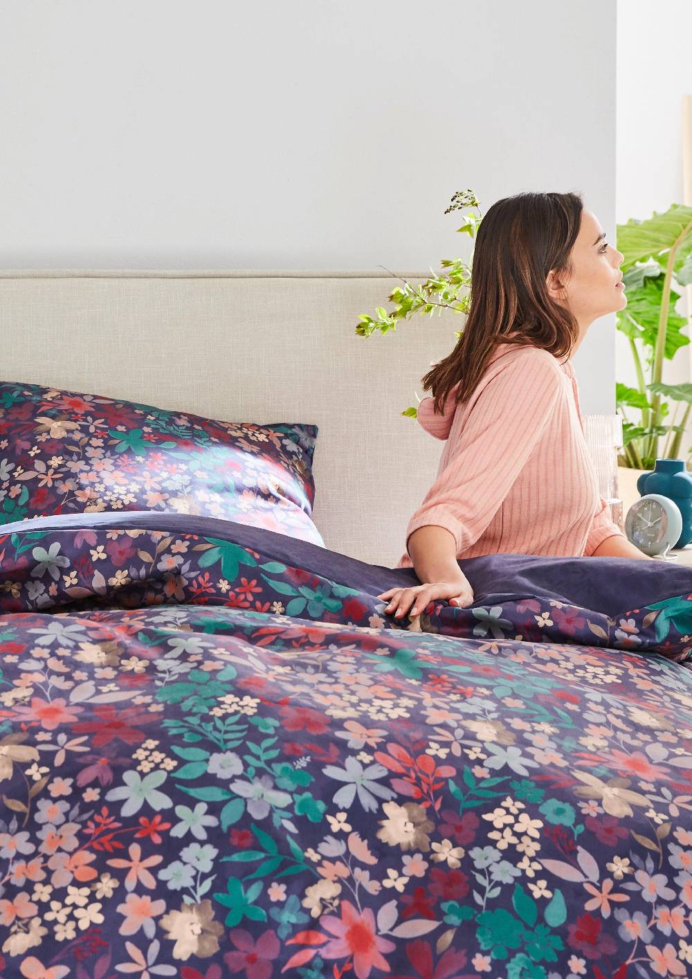 S.Oliver Geblümte Bettwäsche Aus Baumwollsatin