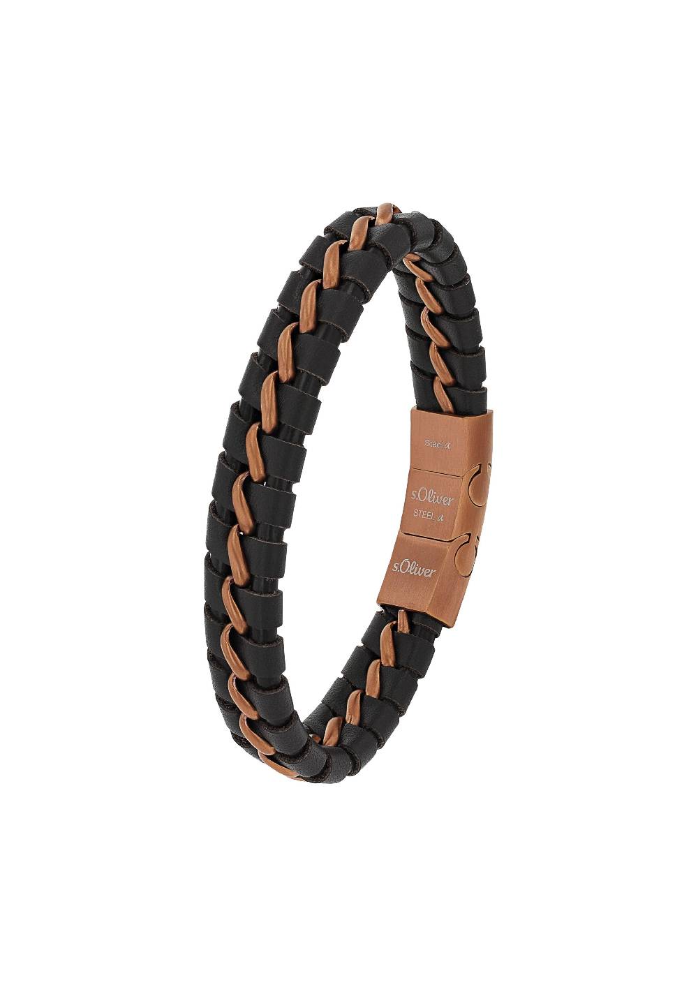 S.Oliver Geflochtenes Lederarmband