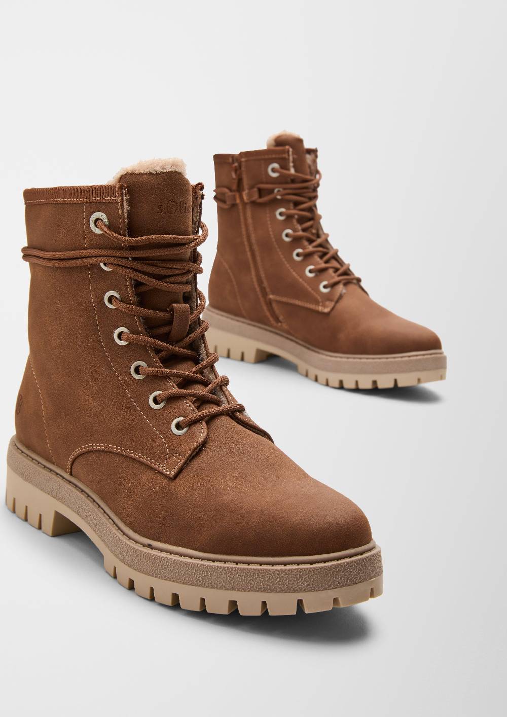 S.Oliver Gefütterte Boots Aus Lederimitat