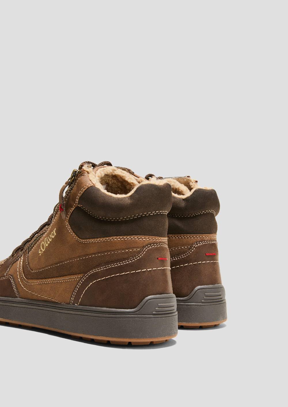 S.Oliver Gefütterte Boots Mit Kontrastnähten