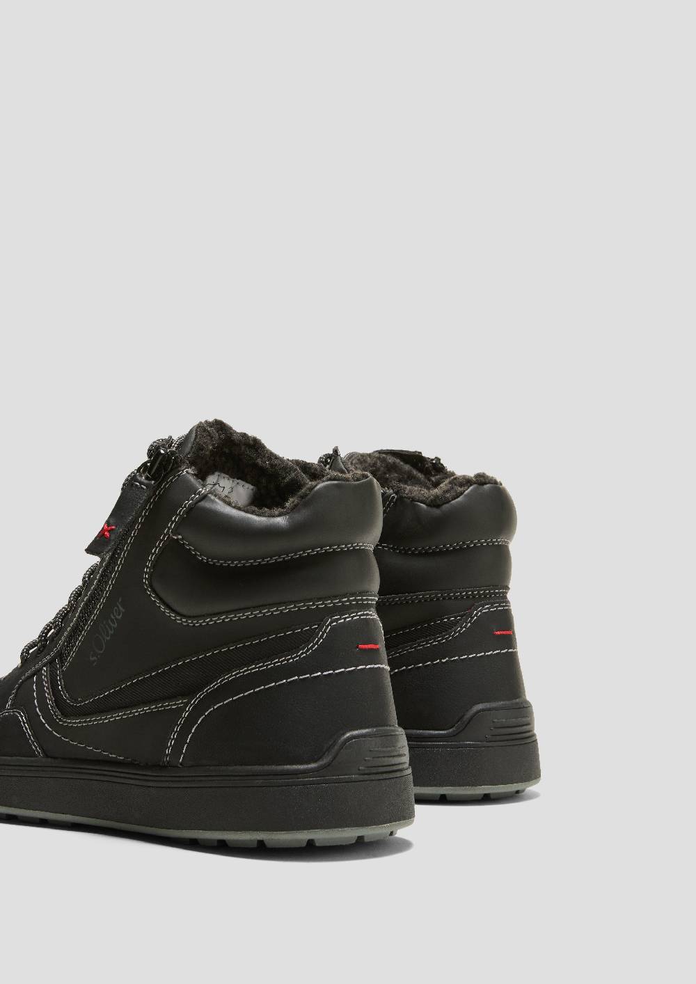 S.Oliver Gefütterte Boots Mit Kontrastnähten