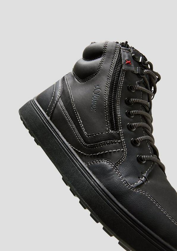 s.Oliver Gefütterte Boots mit Kontrastnähten