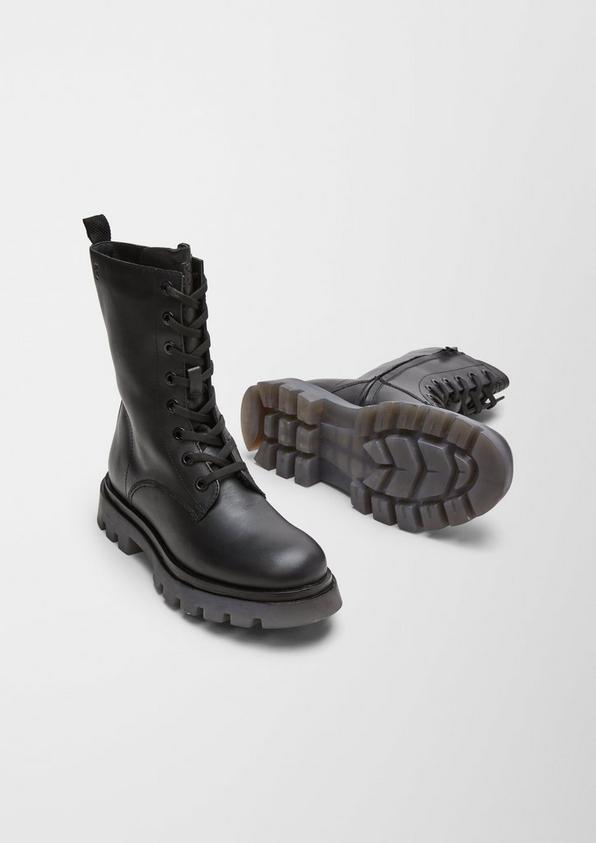 s.Oliver Gefütterte Stiefel aus Leder