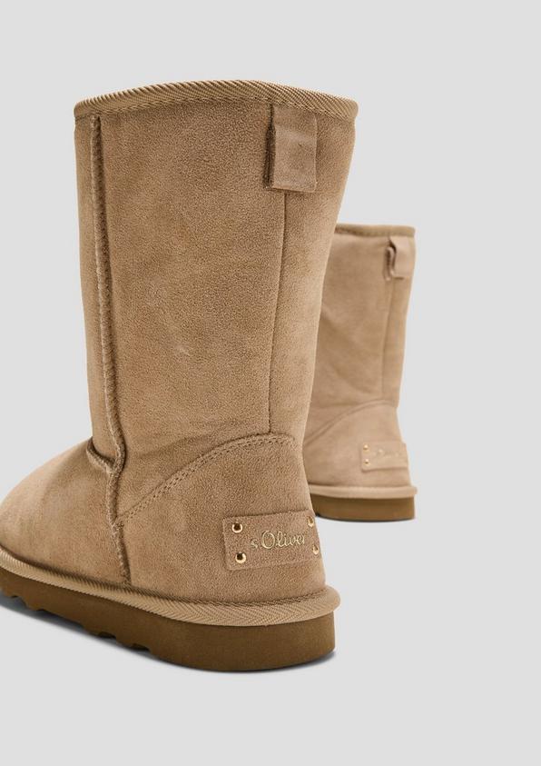 s.Oliver Gefütterte Stiefel im Materialmix