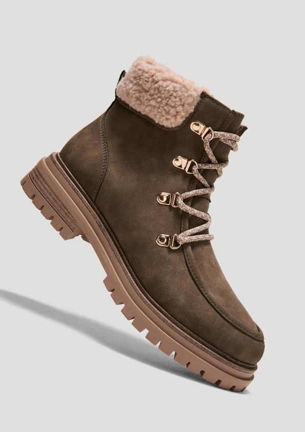 s.Oliver Gefütterte Stiefel in Veloursleder-Optik