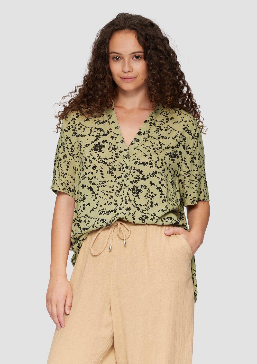 S.Oliver Gemusterte Tunikabluse Aus Viskose