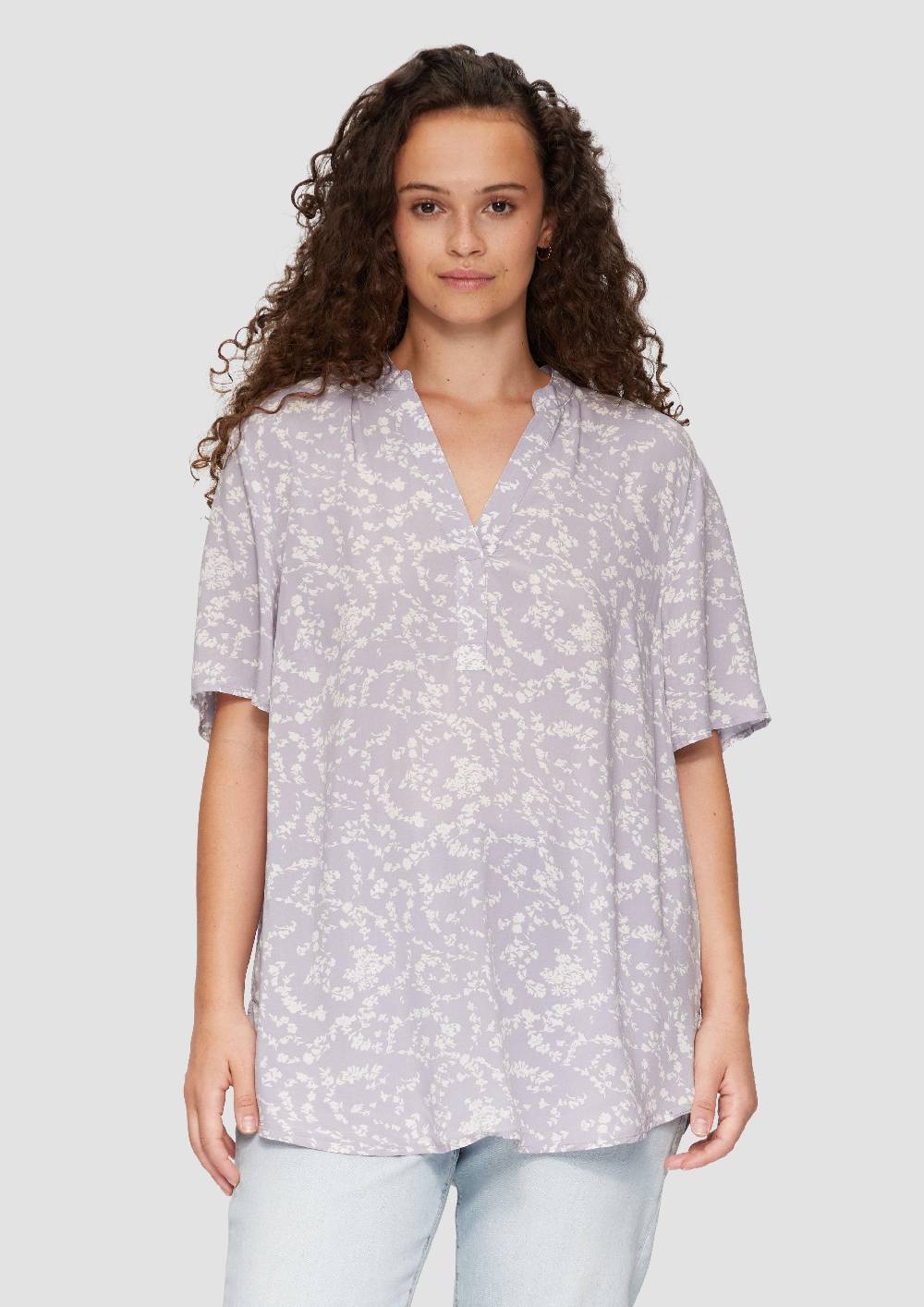 S.Oliver Gemusterte Tunikabluse Aus Viskose