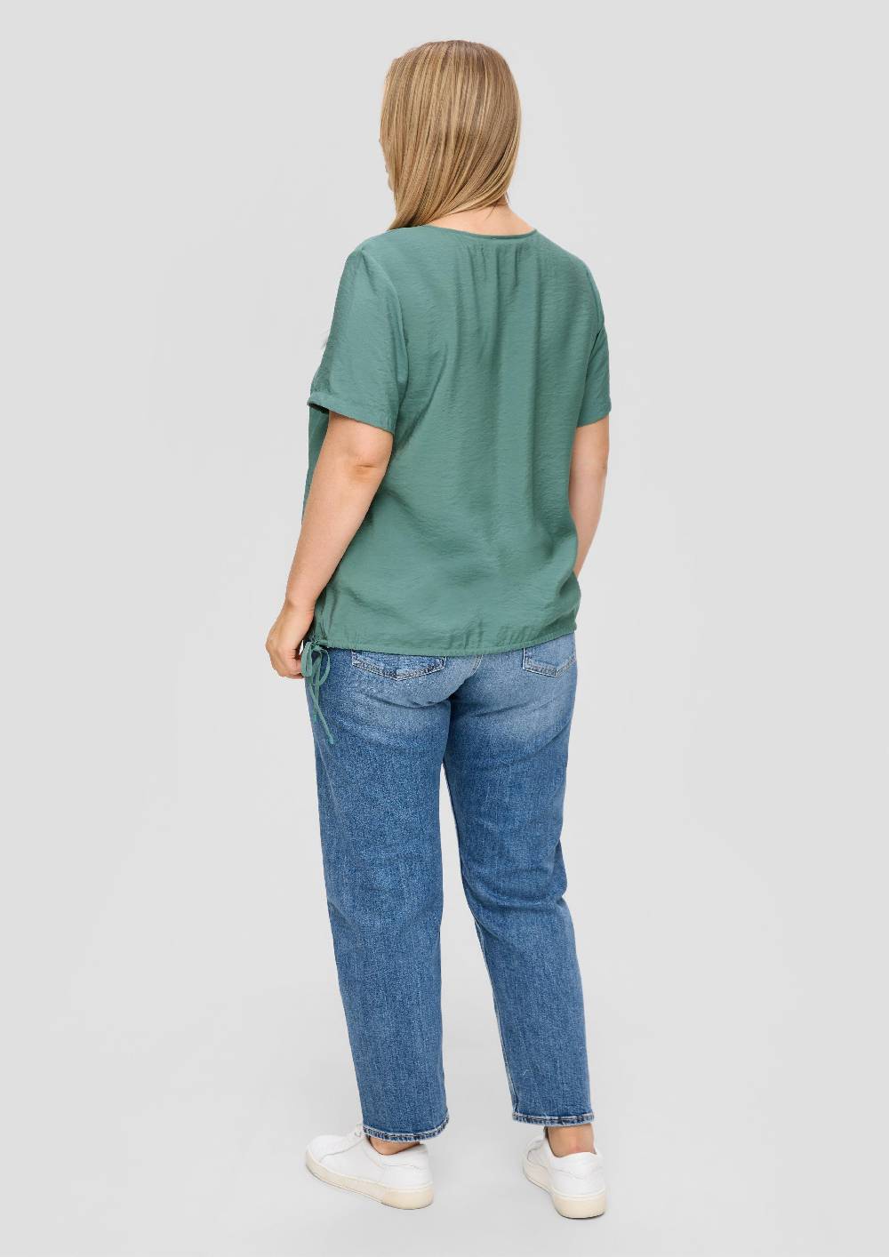 S.Oliver Gemusterte Viskosebluse In O-Shape