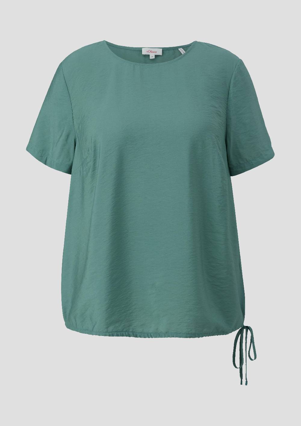 S.Oliver Gemusterte Viskosebluse In O-Shape