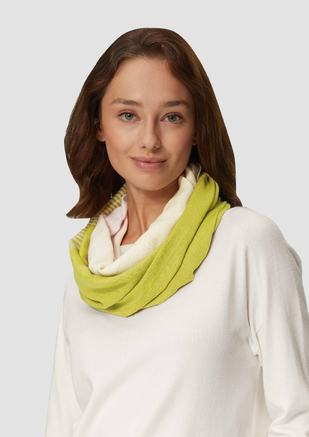 S.Oliver Gemusterter Loop-Schal Aus Viskosemix