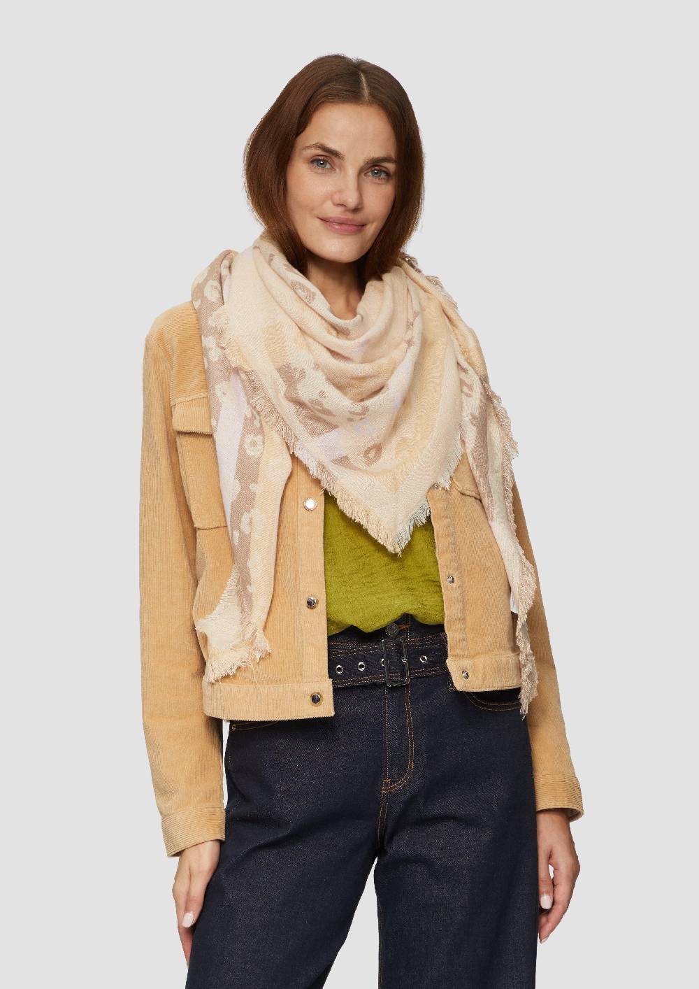 S.Oliver Gemusterter Schal Aus Viskosemix