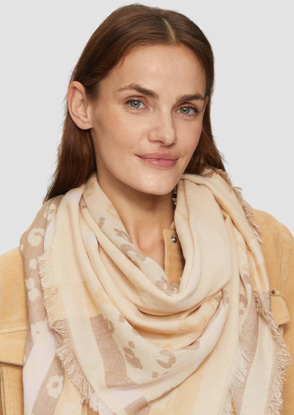S.Oliver Gemusterter Schal Aus Viskosemix