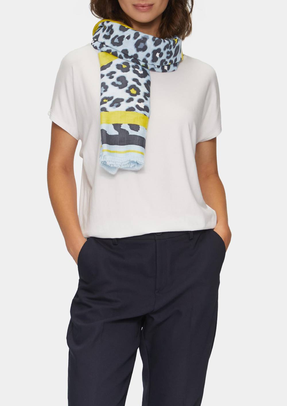 S.Oliver Gemusterter Schal Aus Viskosemix