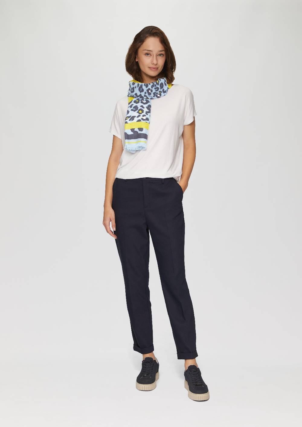 S.Oliver Gemusterter Schal Aus Viskosemix