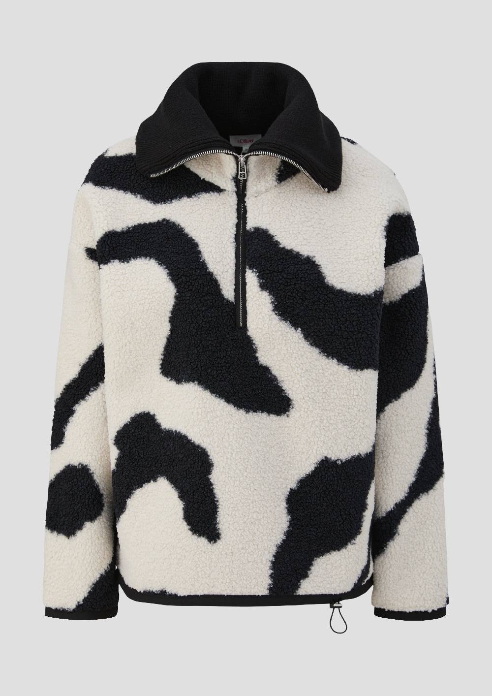 S.Oliver Gemusterter Teddyplüsch-Troyer