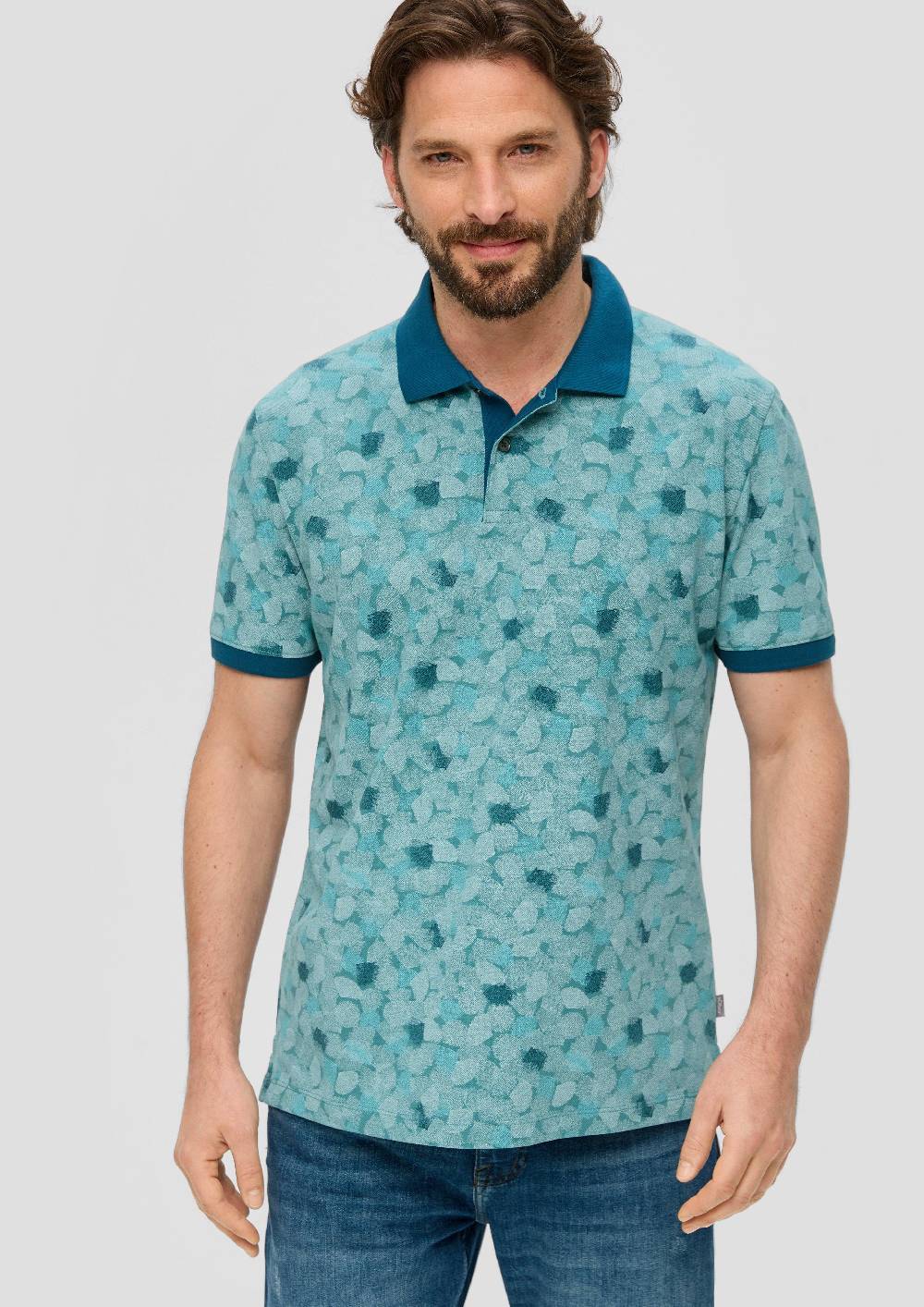 S.Oliver Gemustertes Poloshirt Aus Baumwolle