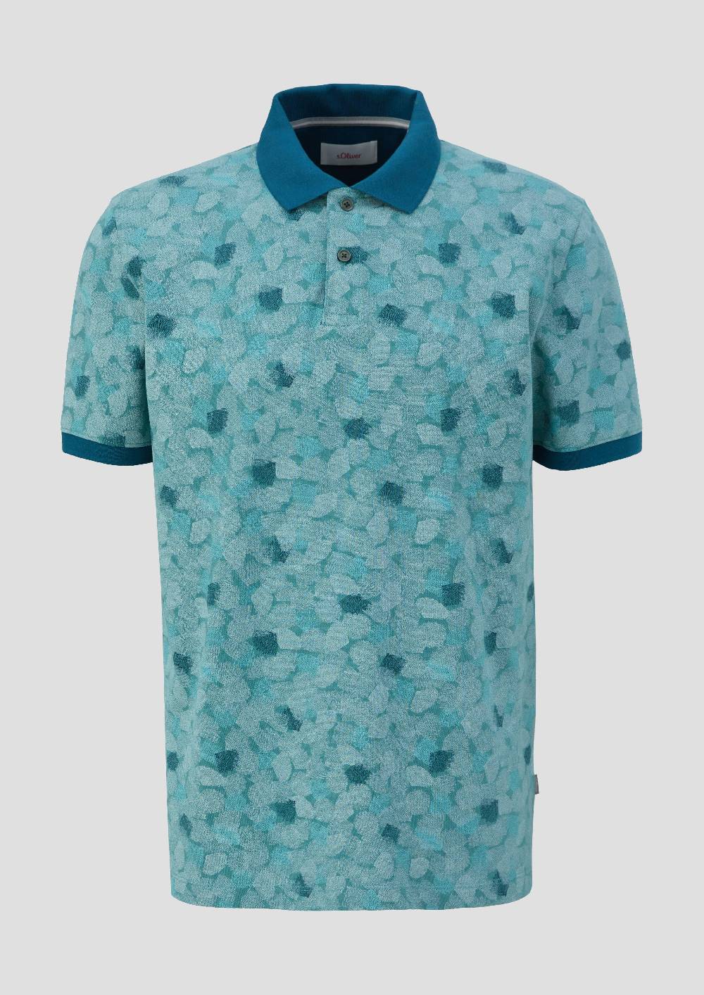 S.Oliver Gemustertes Poloshirt Aus Baumwolle