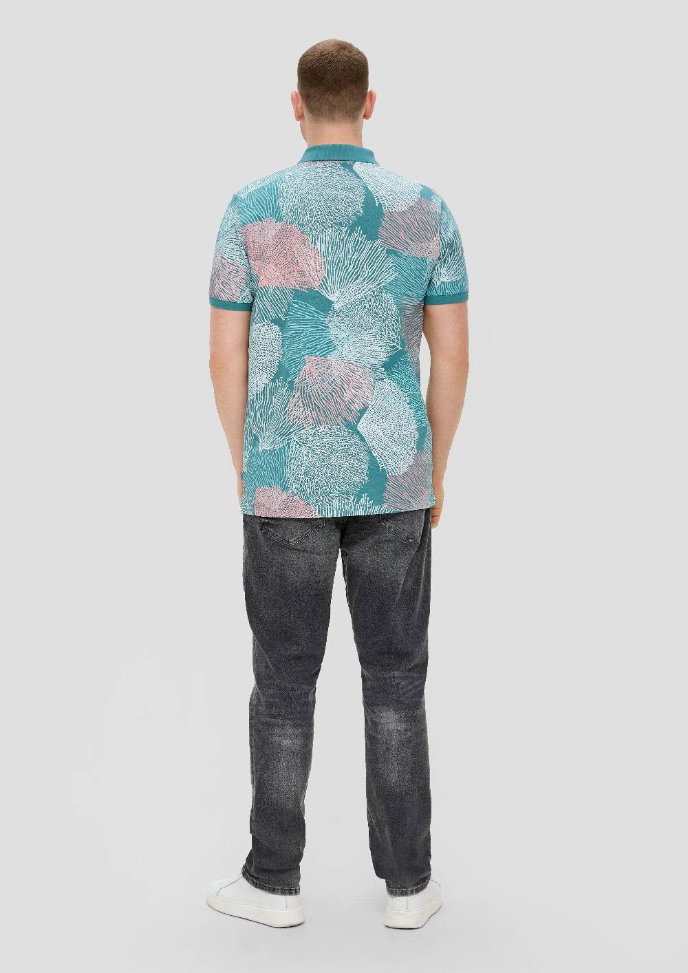S.Oliver Gemustertes Poloshirt Aus Baumwolle