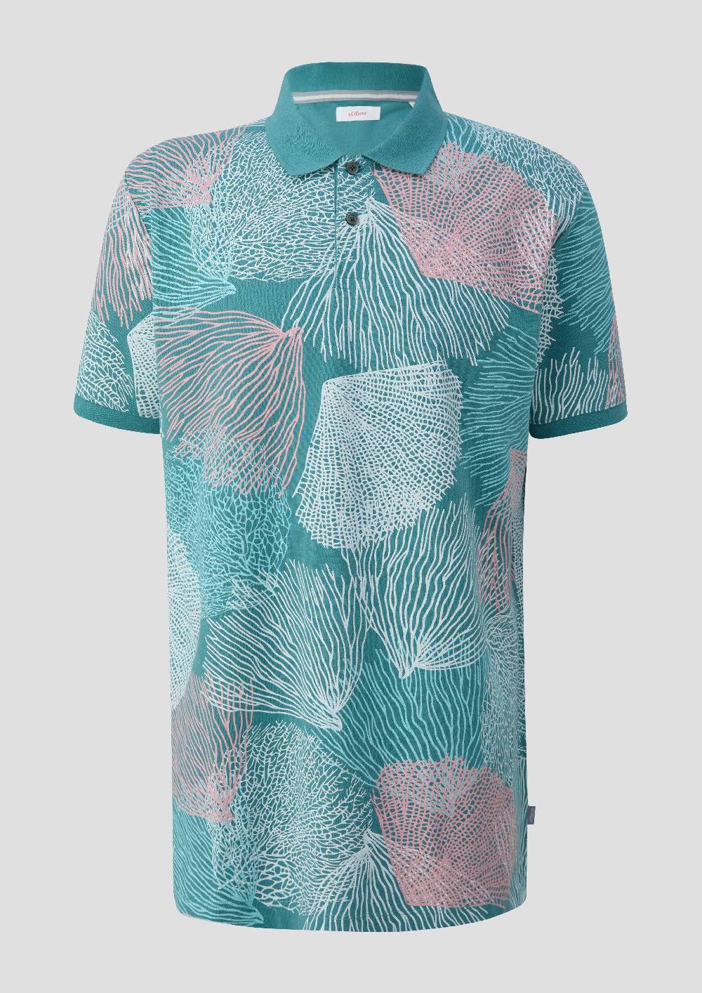S.Oliver Gemustertes Poloshirt Aus Baumwolle