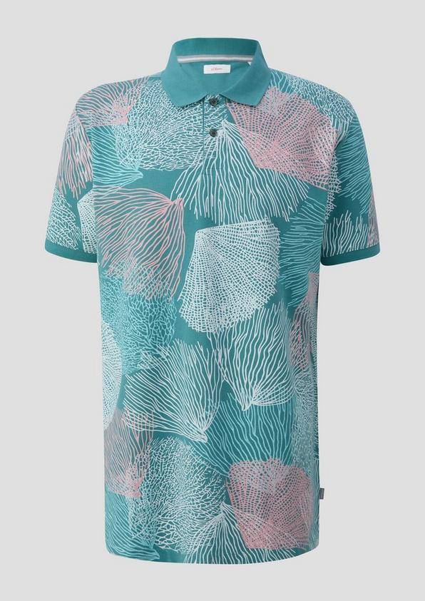 s.Oliver Gemustertes Poloshirt aus Baumwolle