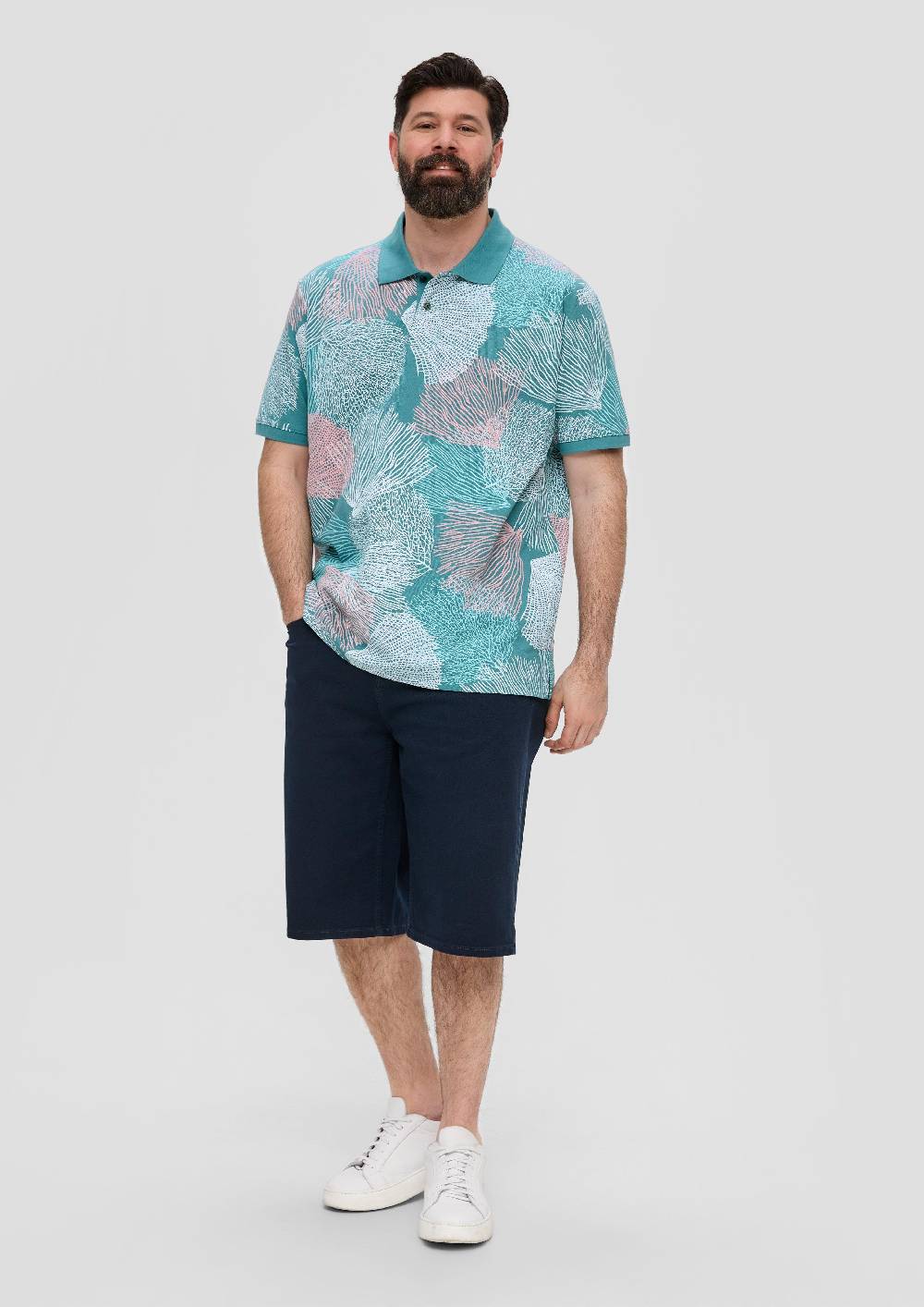 S.Oliver Gemustertes Poloshirt Aus Baumwolle