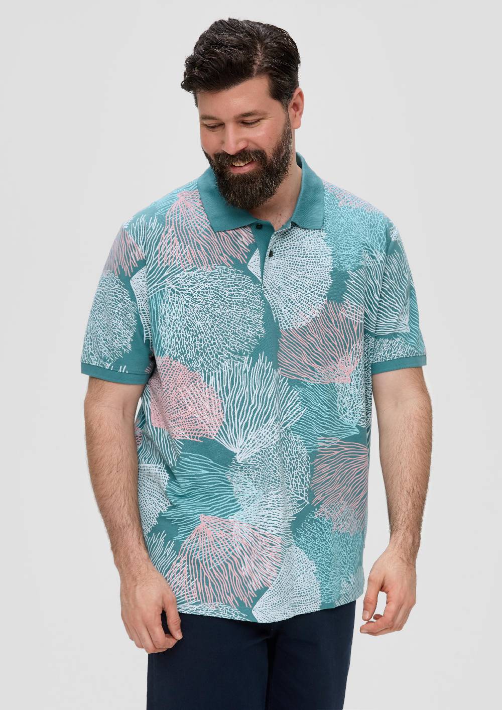 S.Oliver Gemustertes Poloshirt Aus Baumwolle