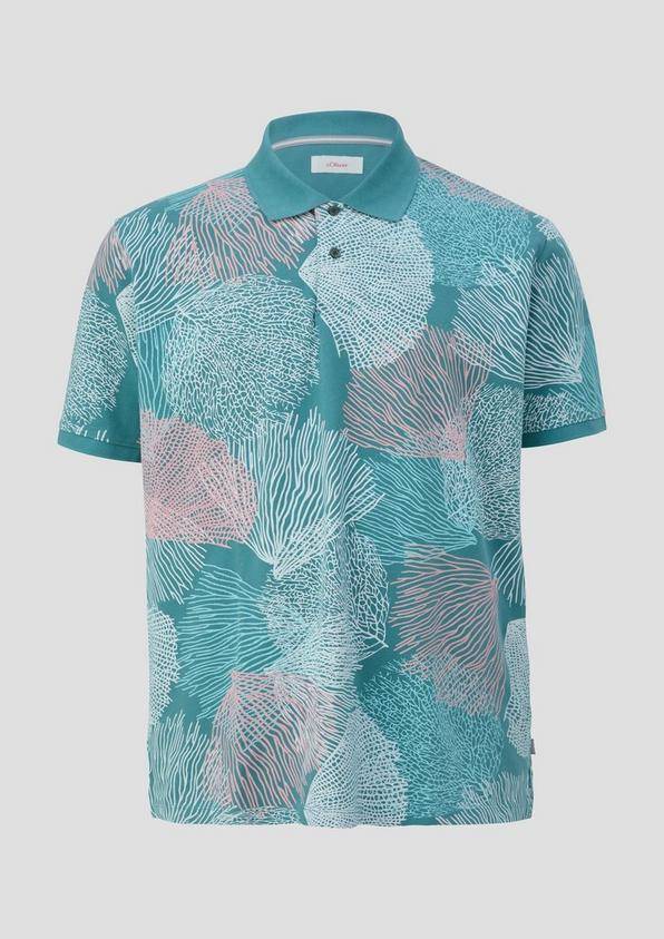 s.Oliver Gemustertes Poloshirt aus Baumwolle