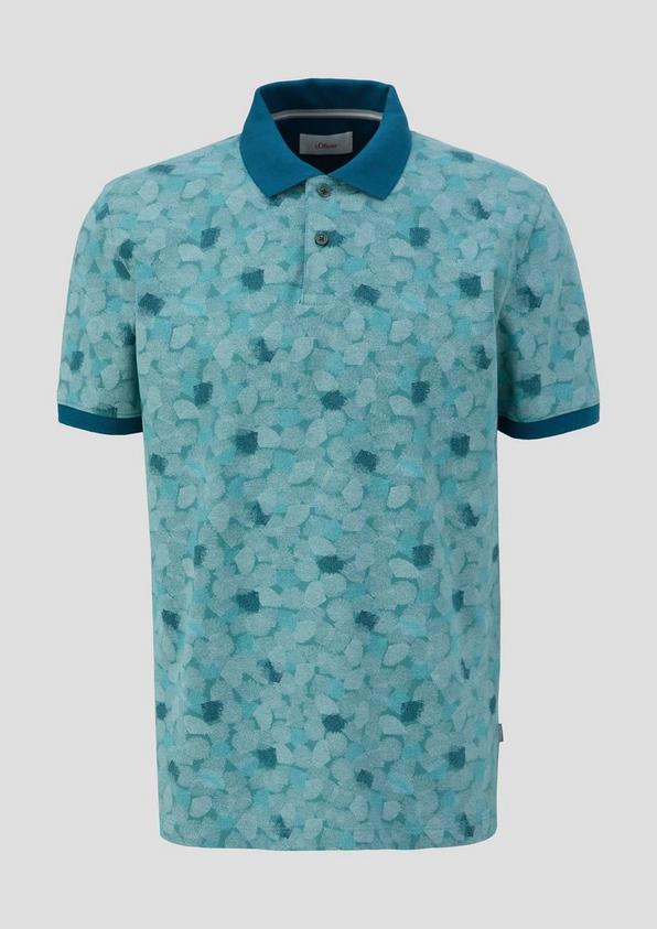 s.Oliver Gemustertes Poloshirt aus Baumwolle