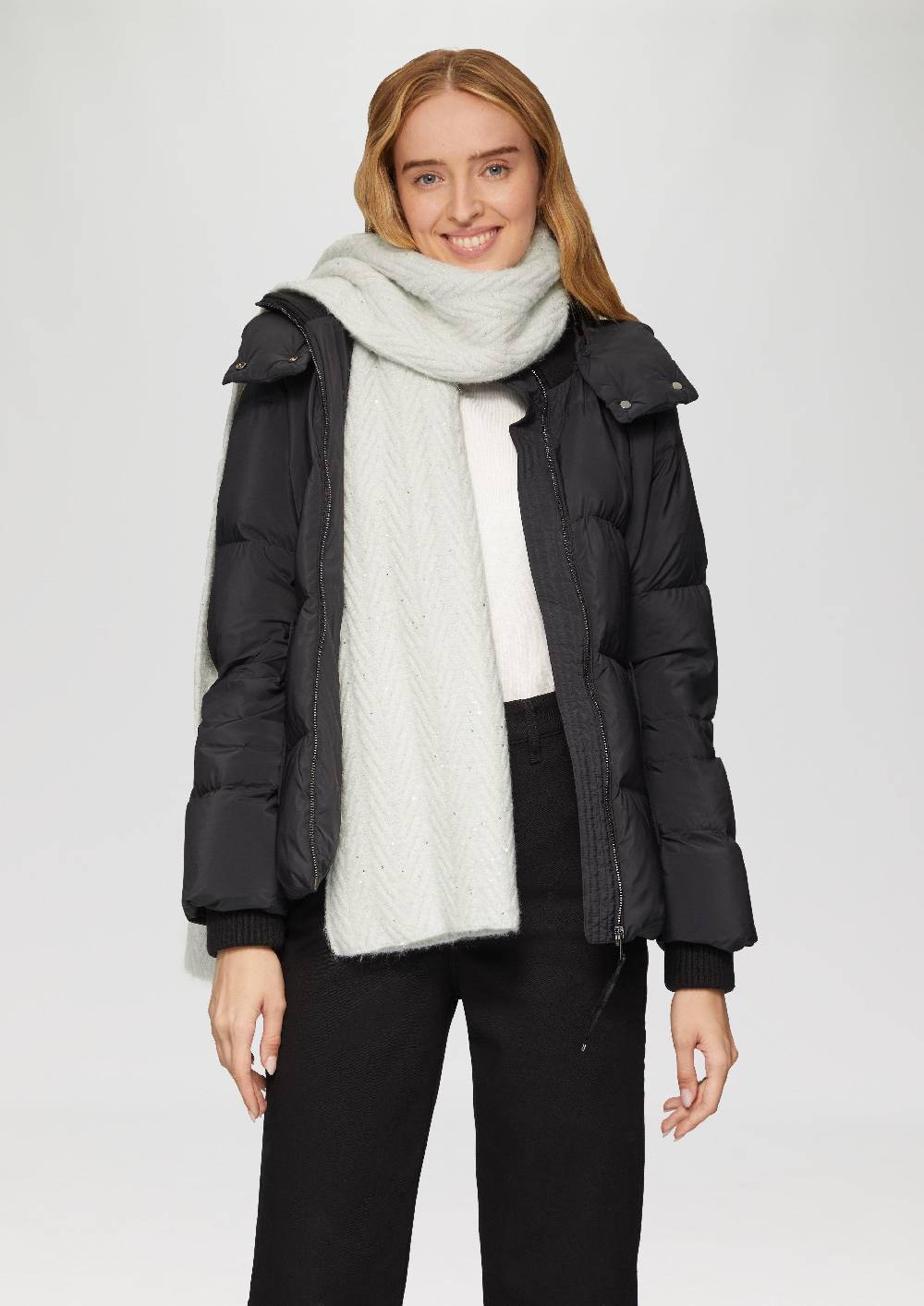 S.Oliver Gerippter Schal Aus Wollmix