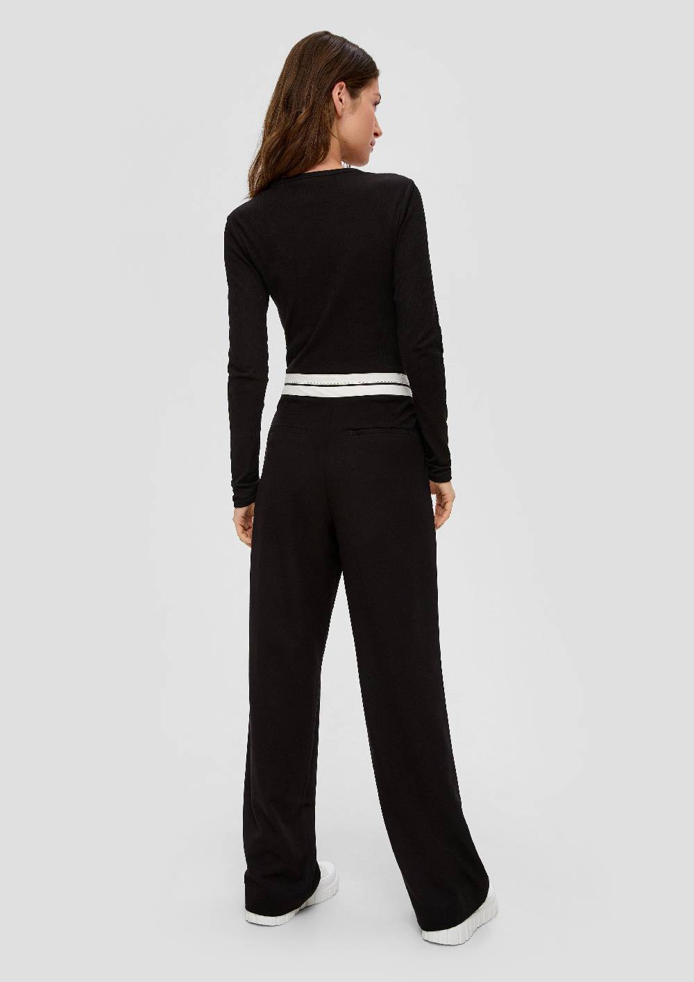 S.Oliver Geripptes Longsleeve Im Slim Fit