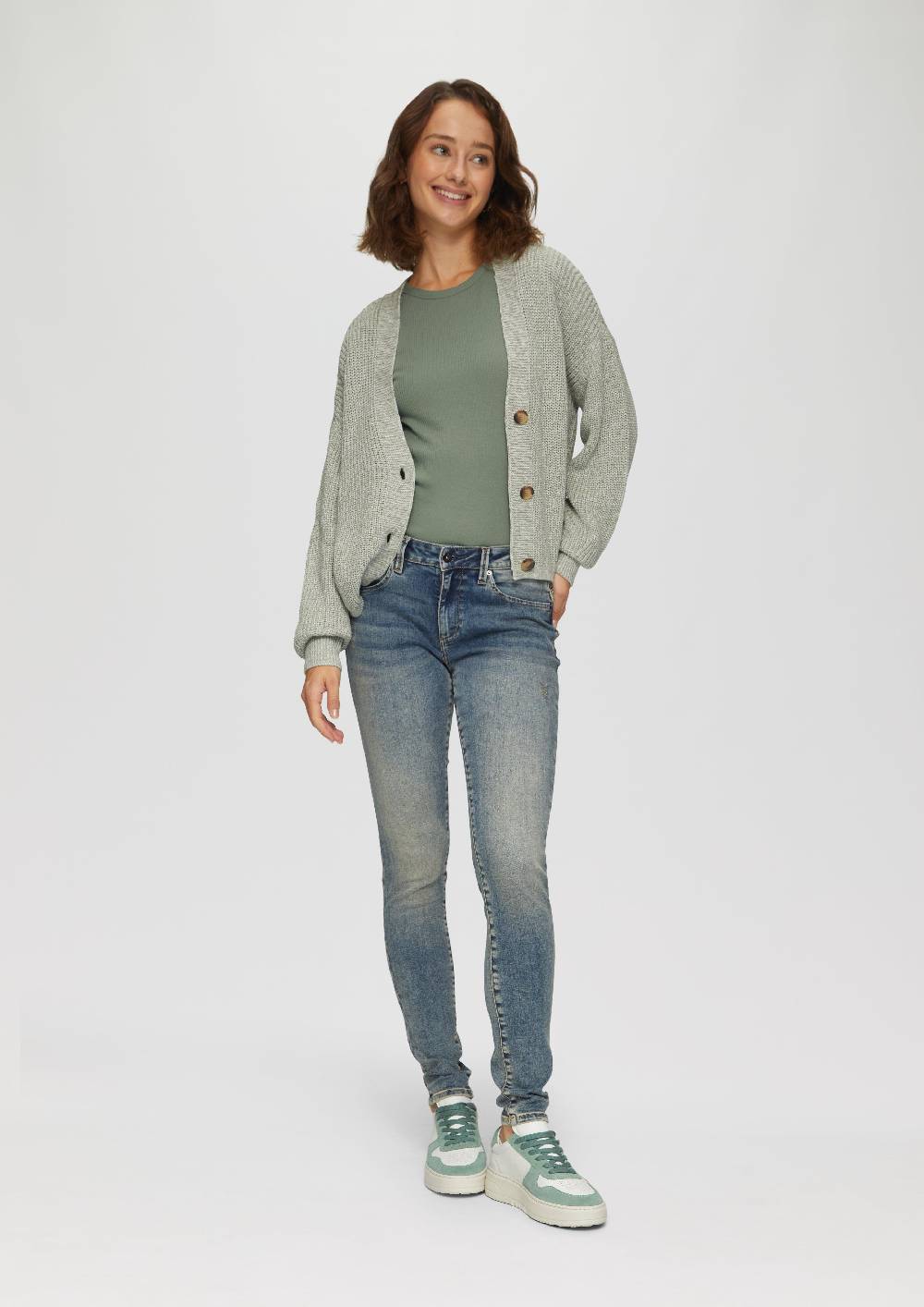 S.Oliver Geripptes Longsleeve Im Slim Fit